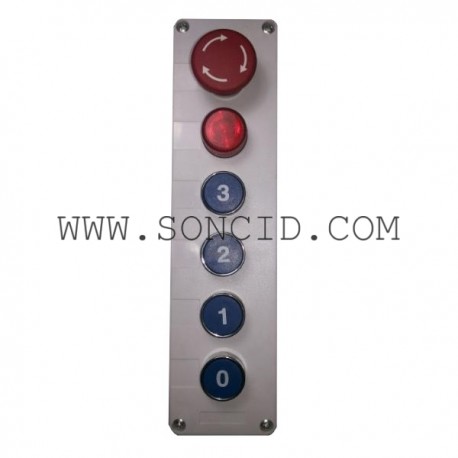 BOTONERA EC MONTAC. 4P+LUM+SETA-