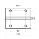 GUIADOR CABLE RIGIDO 8 mm. 100x80