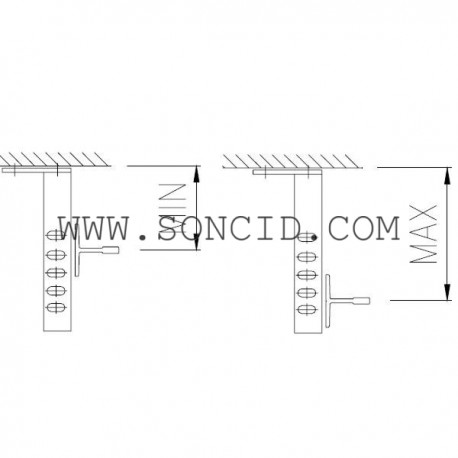 FIJACION GUIA CON TACOS HD10 200 mm.-